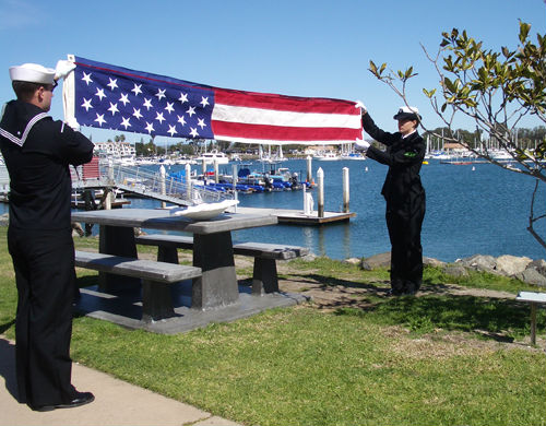 Sailors with American Flag